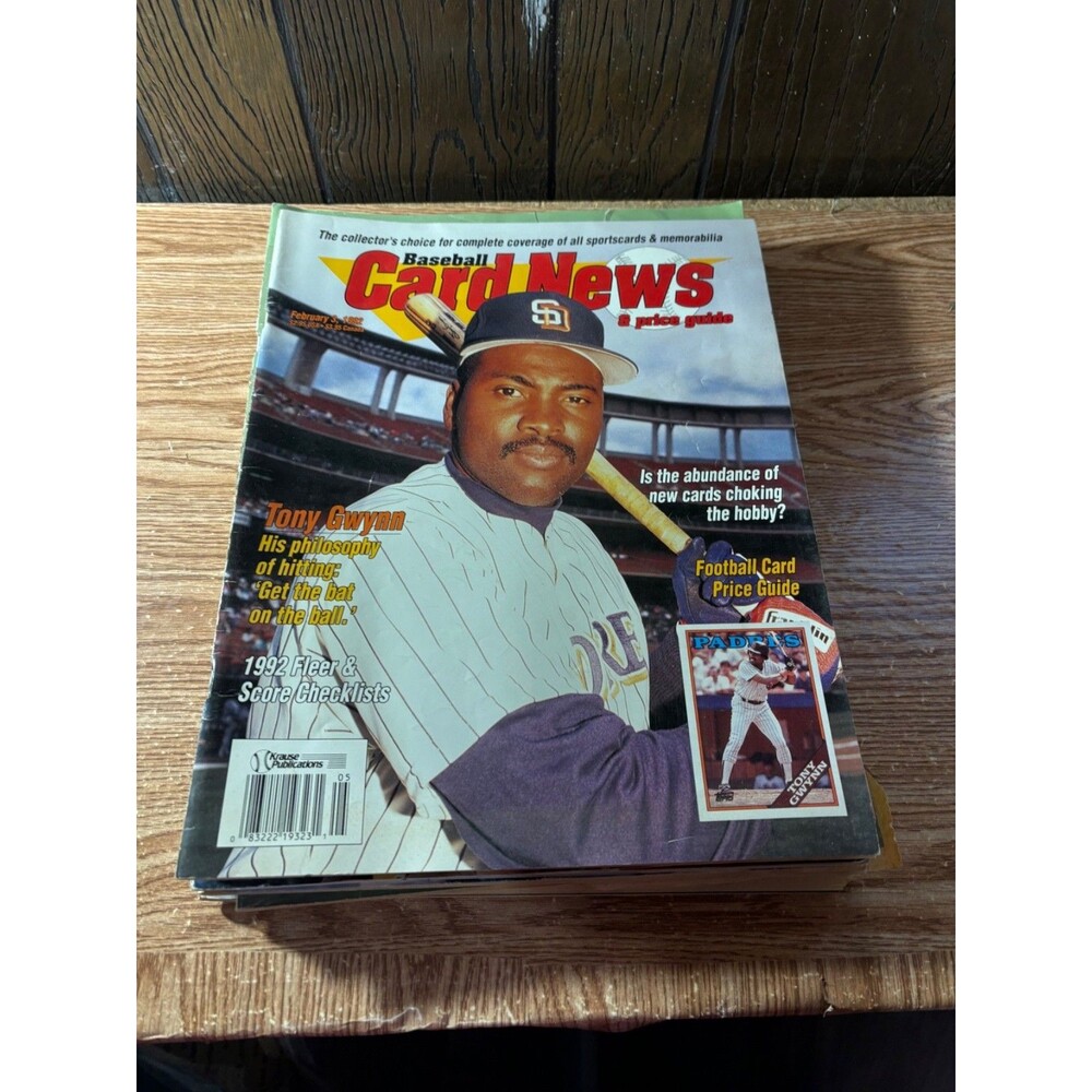 Baseball Card News & Price Guide Tony Gwynn Cover Magazine February 3, 1992